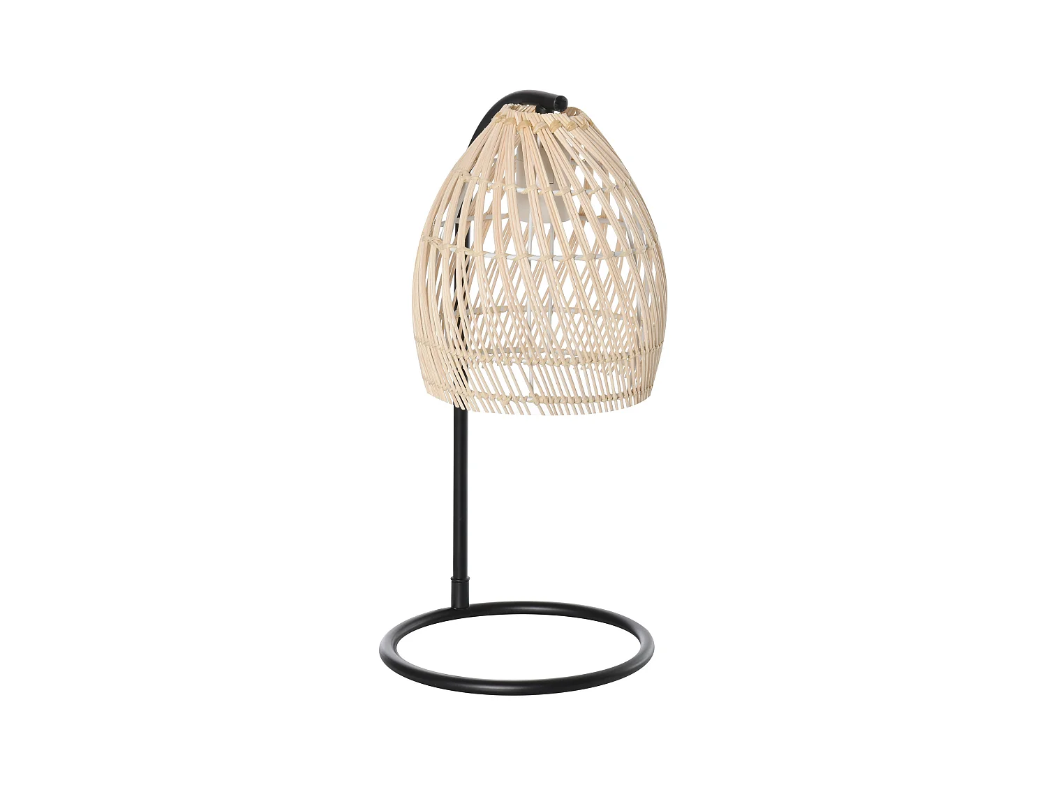 Lámpara de mesa madera natural 20x20x41 cm HOMCOM