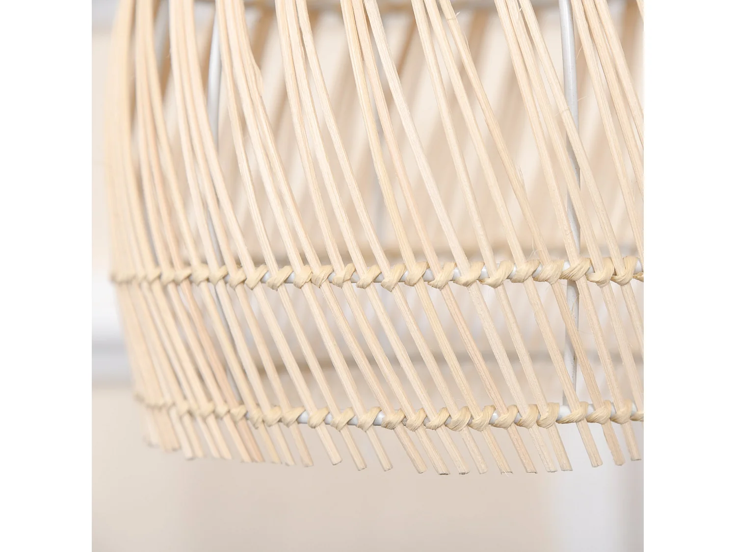 Lámpara de mesa madera natural 20x20x41 cm HOMCOM