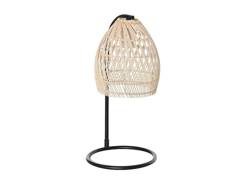 Lámpara de mesa madera natural 20x20x41 cm HOMCOM