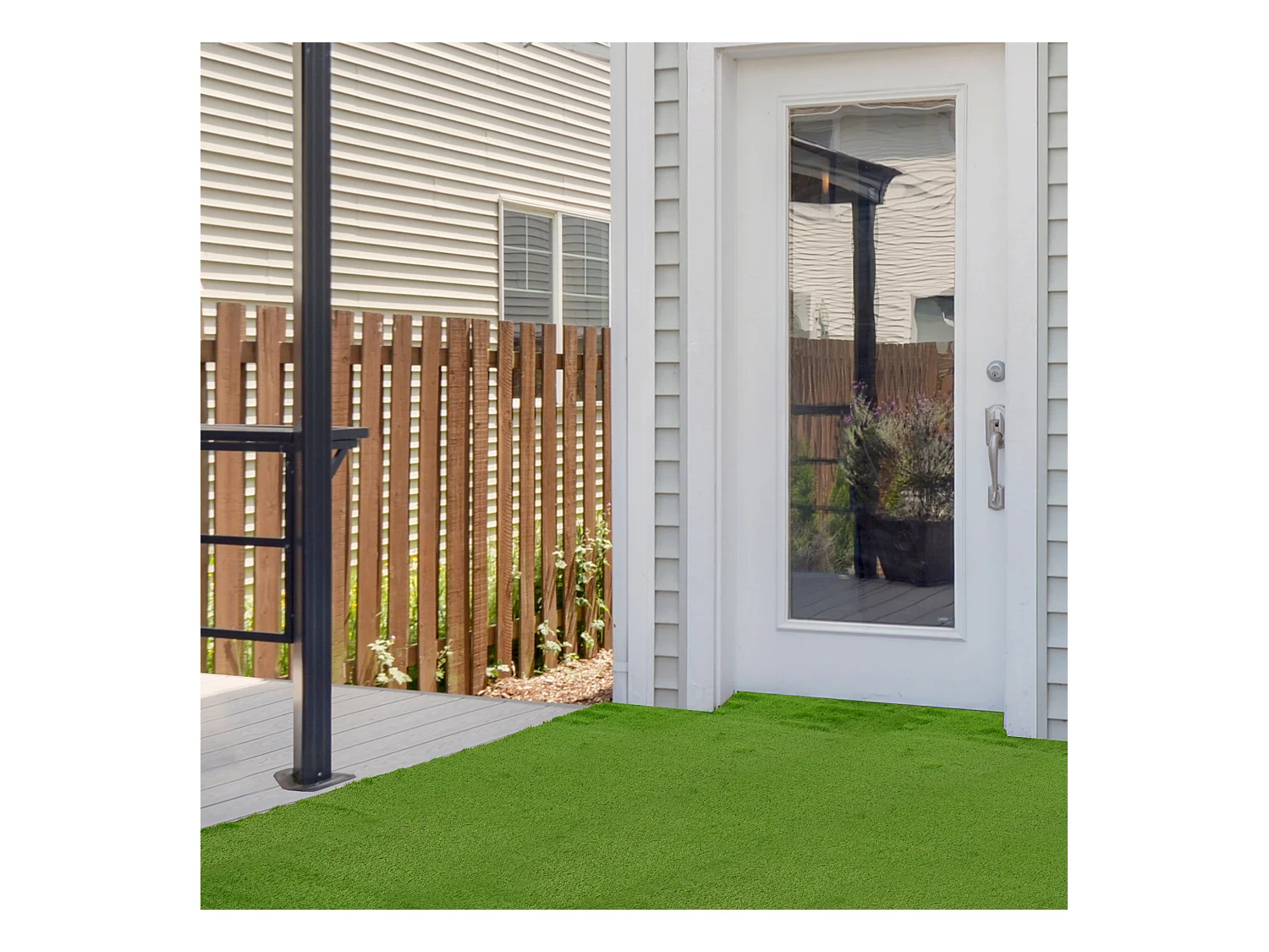 Césped artificial verde 300x100x2,5cm Outsunny