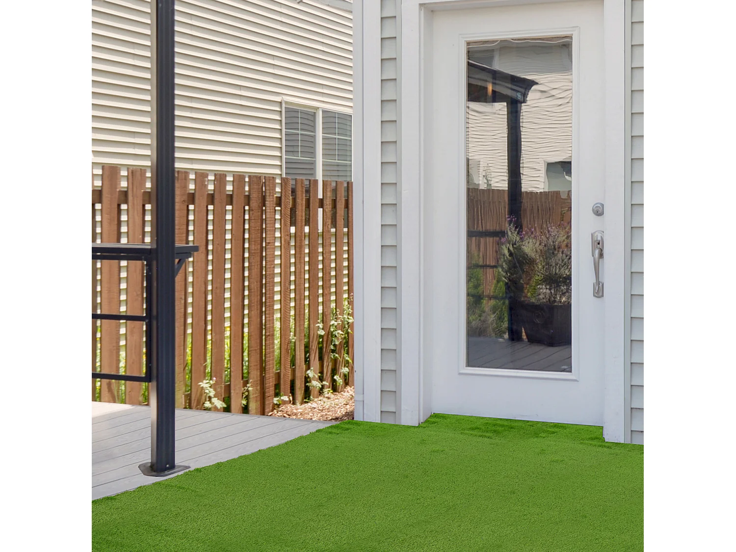 Césped artificial verde 300x100x2,5cm Outsunny