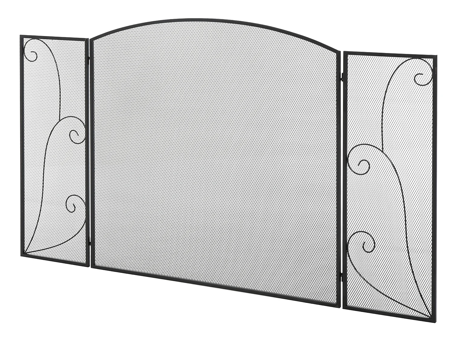 Pantalla de chimenea negro 132.5x76.5 cm HOMCOM