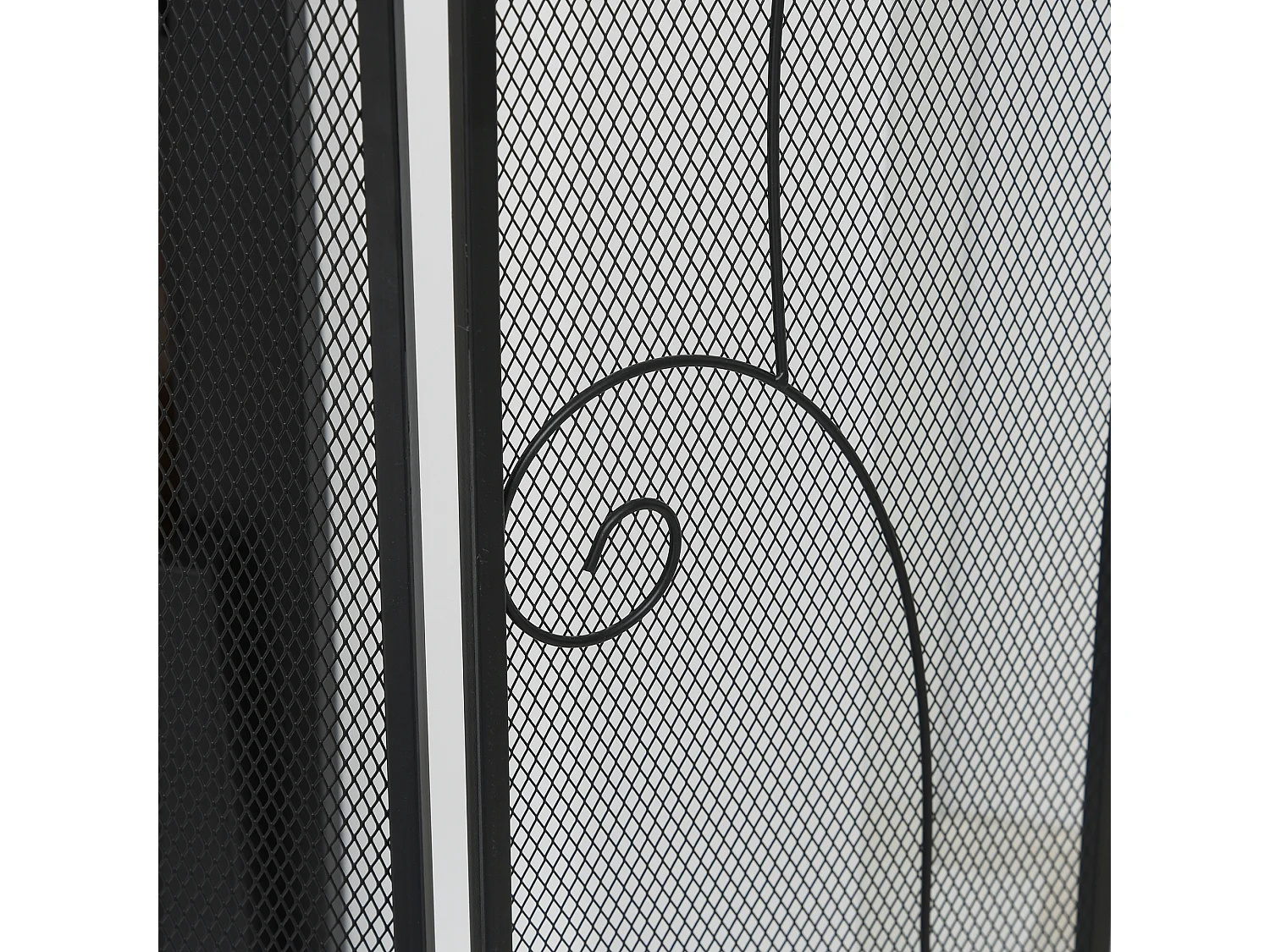 Pantalla de chimenea negro 132.5x76.5 cm HOMCOM