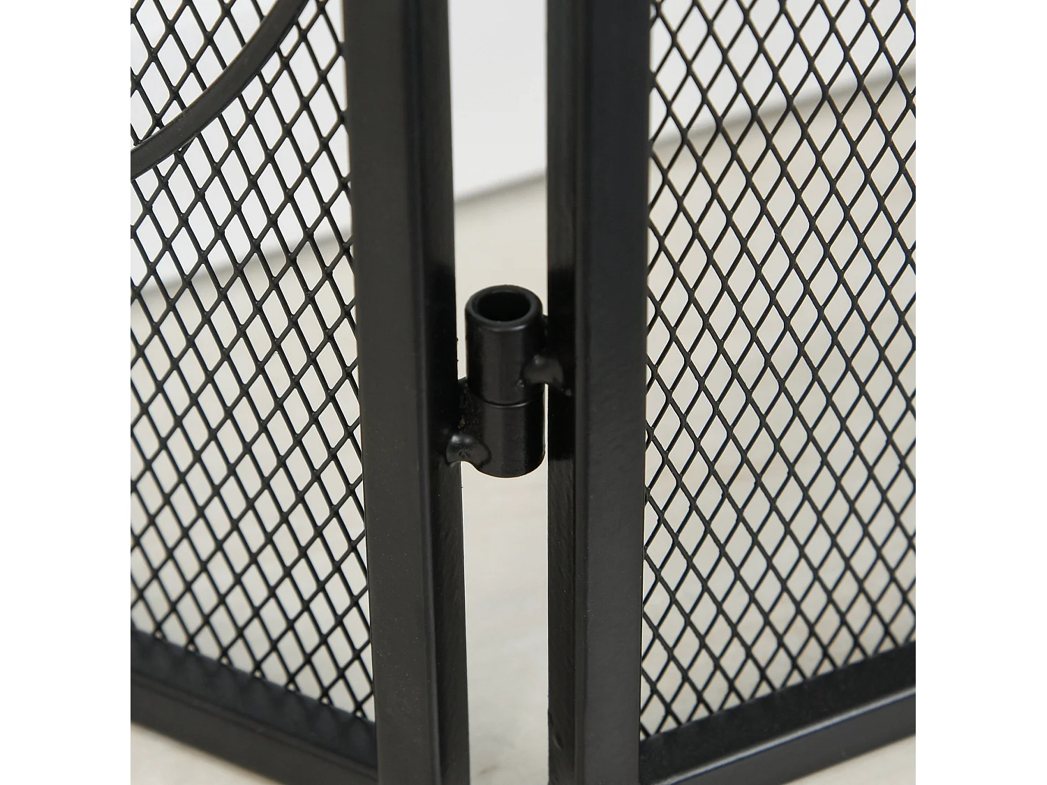 Pantalla de chimenea negro 132.5x76.5 cm HOMCOM