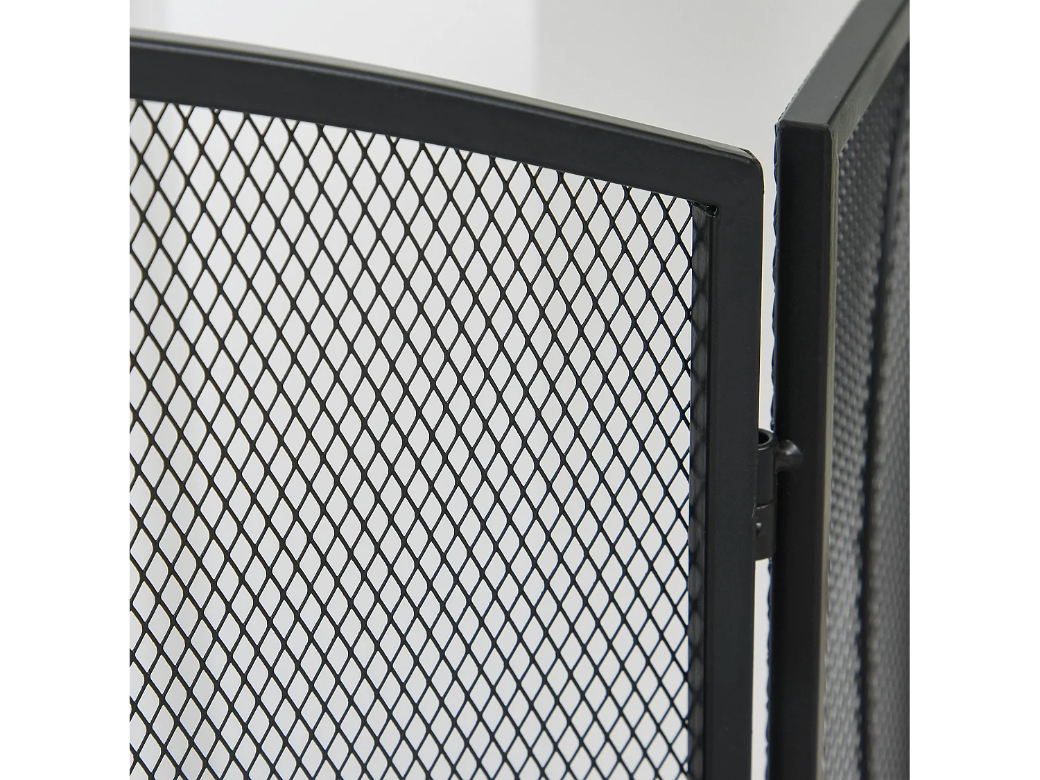 Pantalla de chimenea negro 132.5x76.5 cm HOMCOM