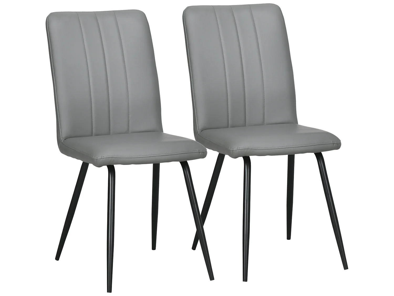 Sillas de comedor gris 43x62x88 cm HOMCOM