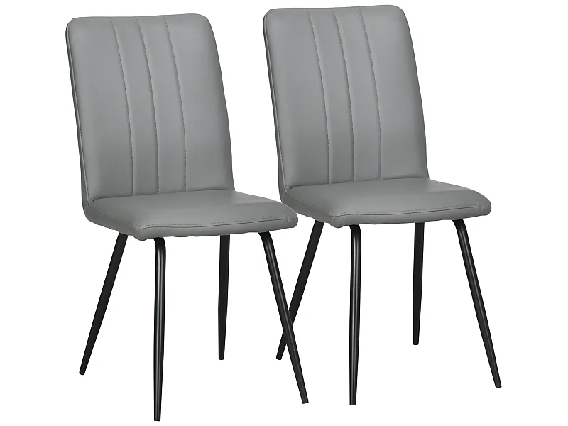 Sillas de comedor gris 43x62x88 cm HOMCOM