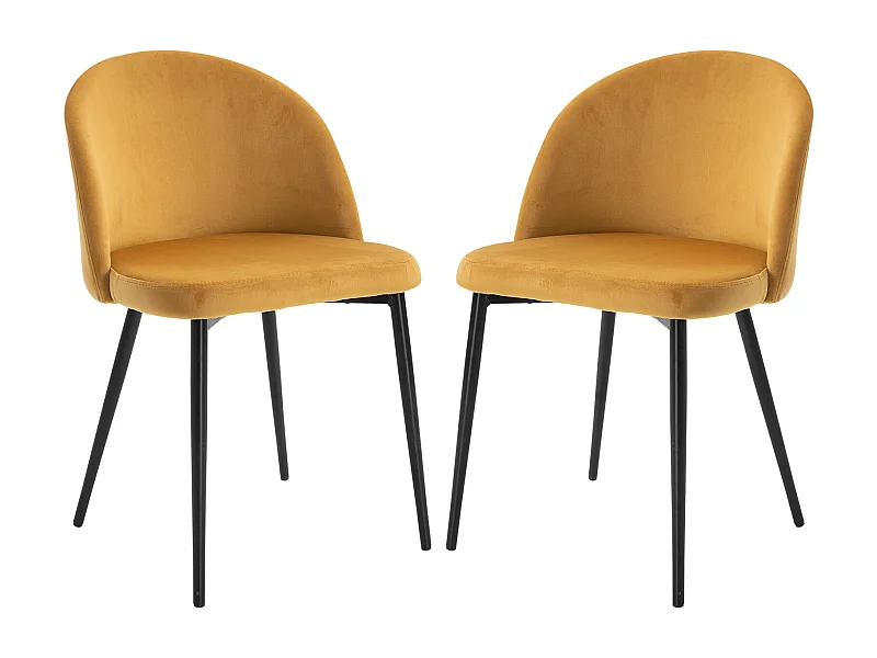 Set 2 sillas de comedor camel 49x50x77 cm HOMCOM