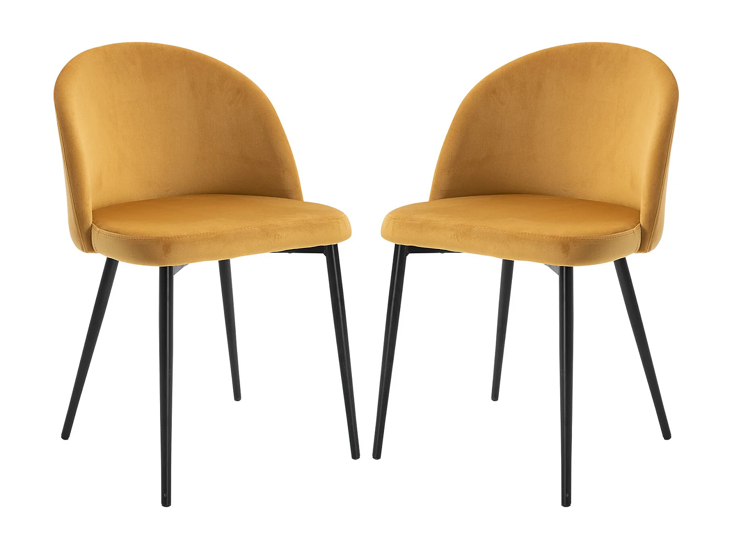 Set 2 sillas de comedor camel 49x50x77 cm HOMCOM