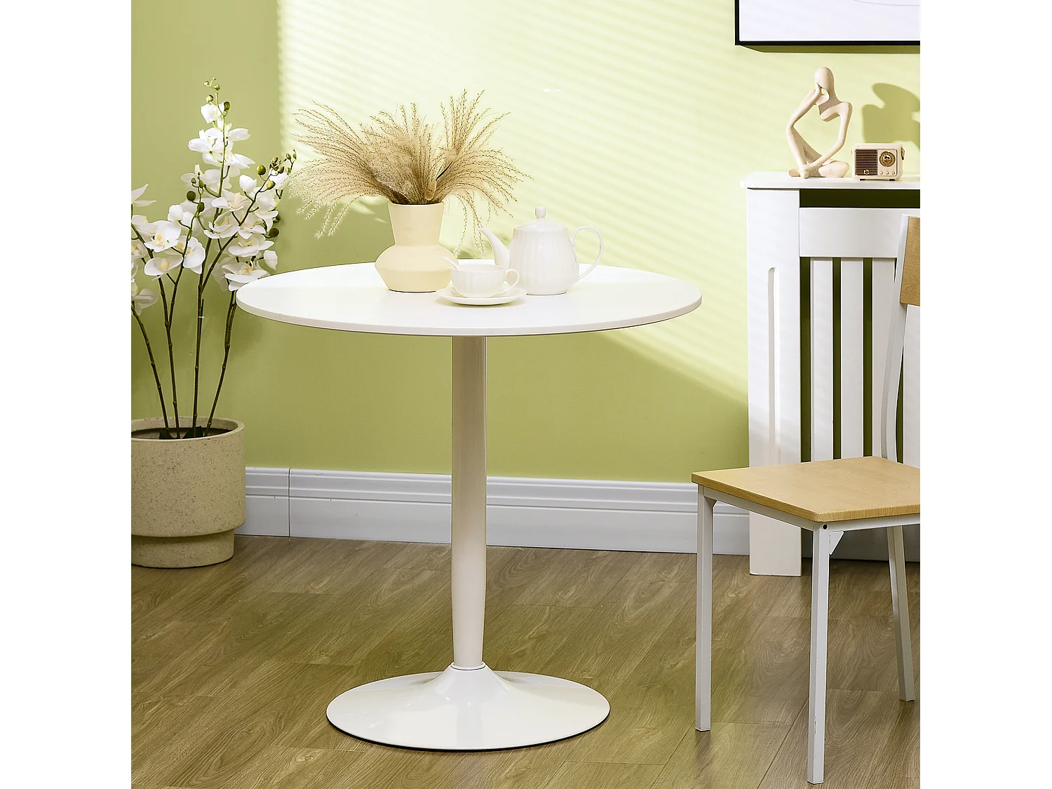 Mesa de comedor blanco 80x80x75 cm HOMCOM