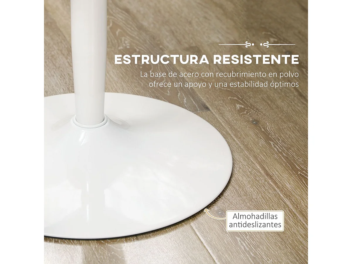 Mesa de comedor blanco 80x80x75 cm HOMCOM
