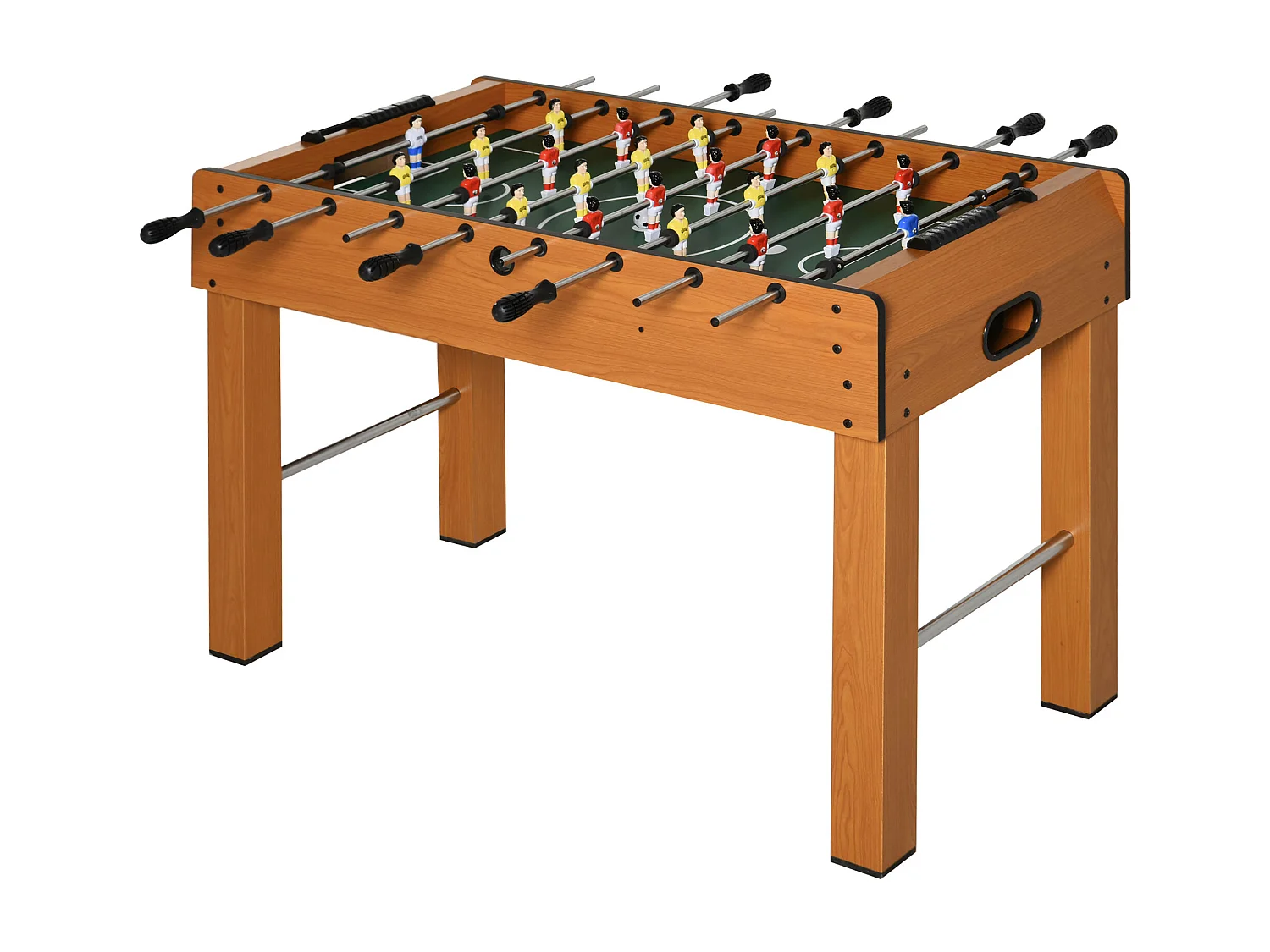 Futbolín de madera madera natural 122x61x80,7cm HOMCOM