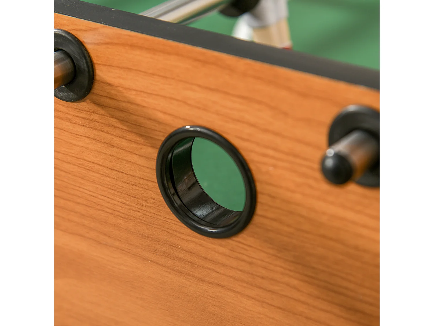 Futbolín de madera madera natural 122x61x80,7cm HOMCOM