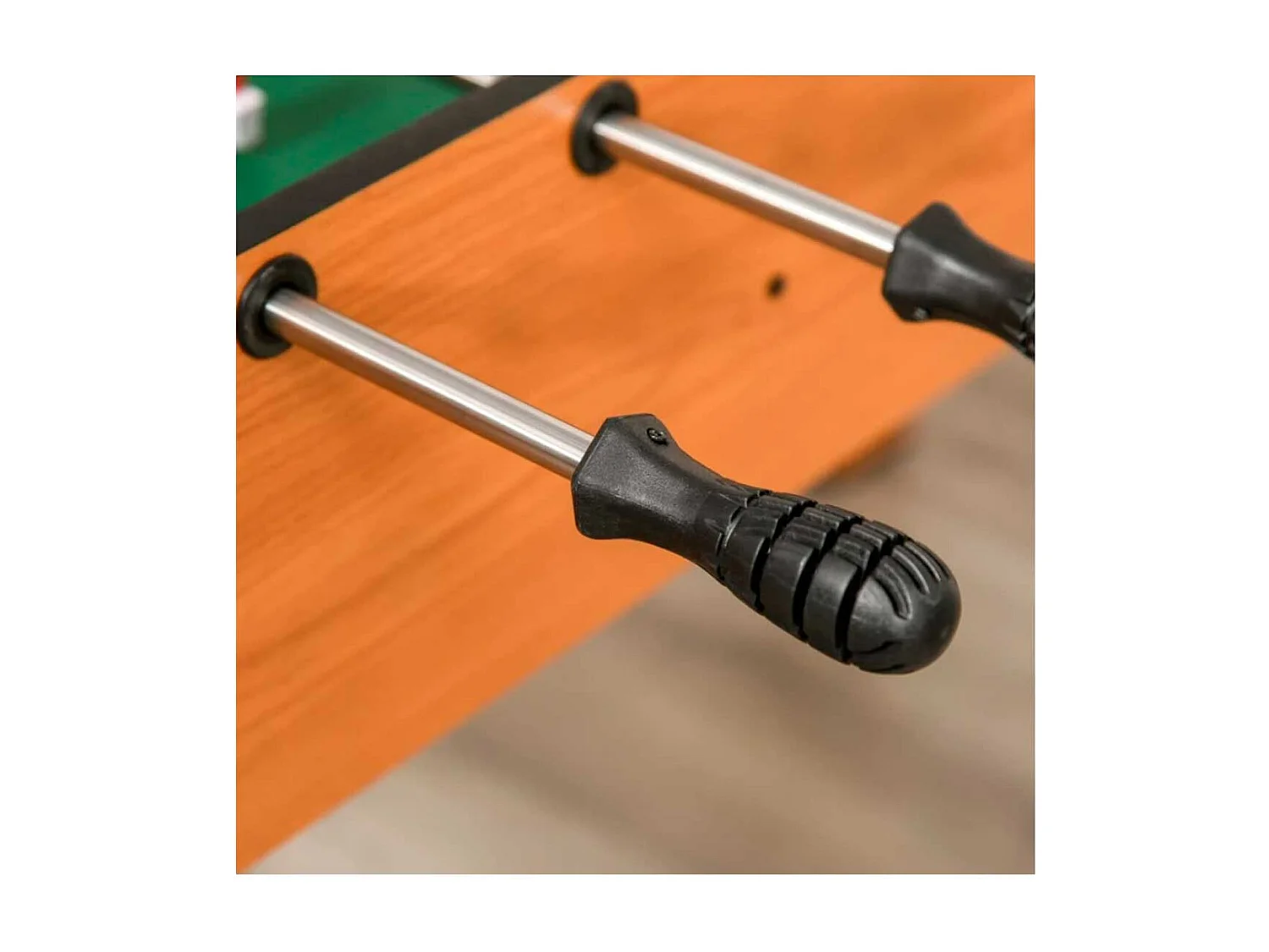 Futbolín de madera madera natural 122x61x80,7cm HOMCOM