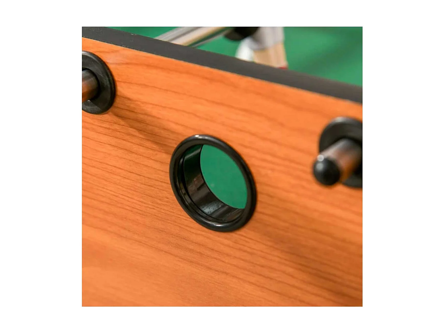 Futbolín de madera madera natural 122x61x80,7cm HOMCOM