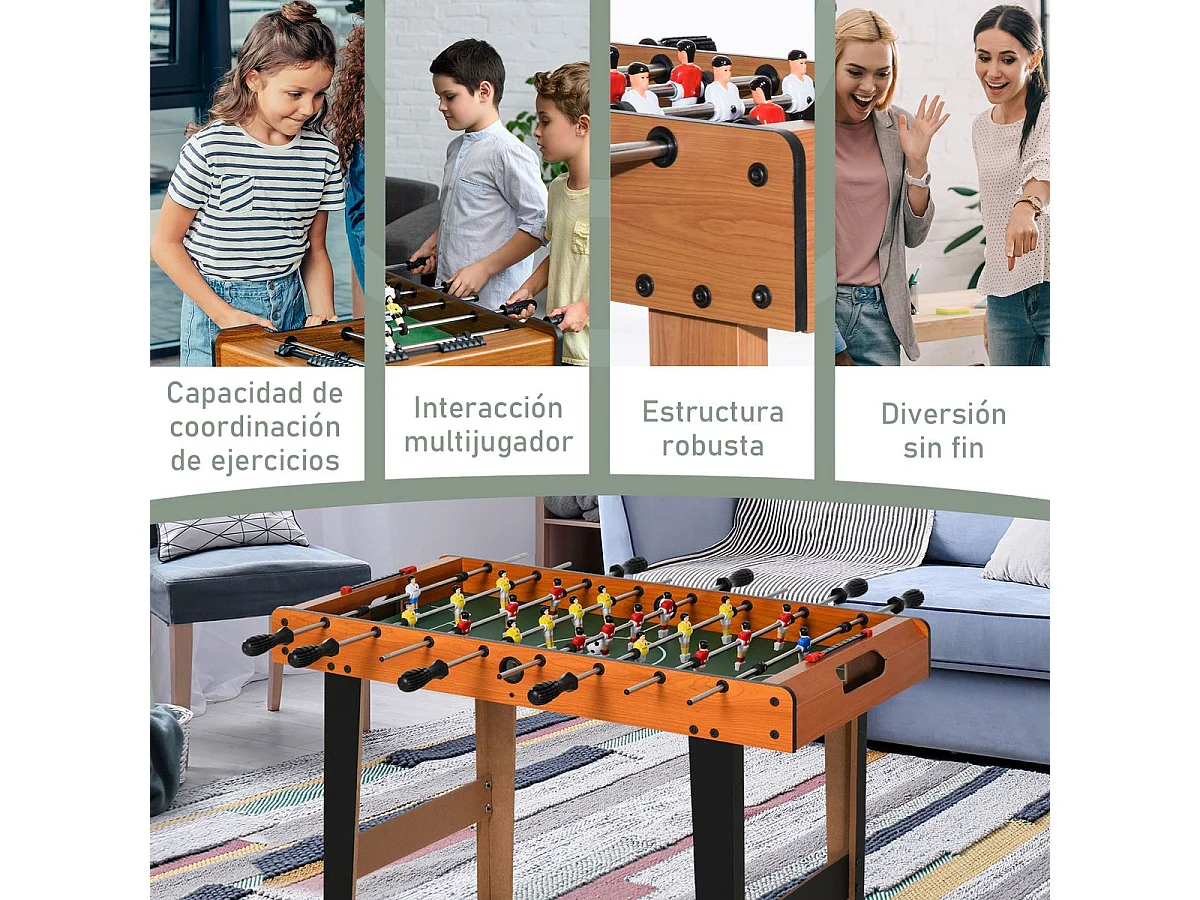 Mesa de futbolín multi-colored 84,5x40x61,2 cm HOMCOM