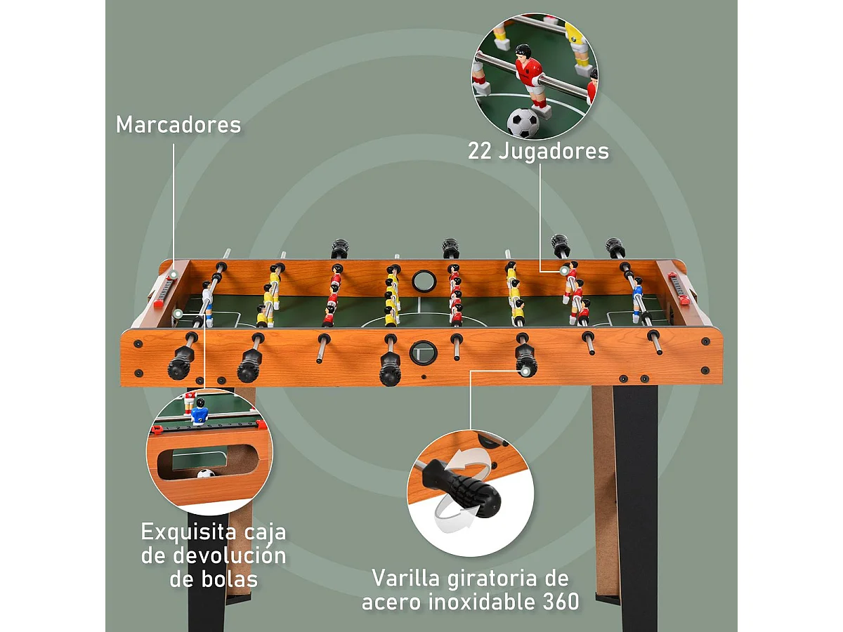 Mesa de futbolín multi-colored 84,5x40x61,2 cm HOMCOM