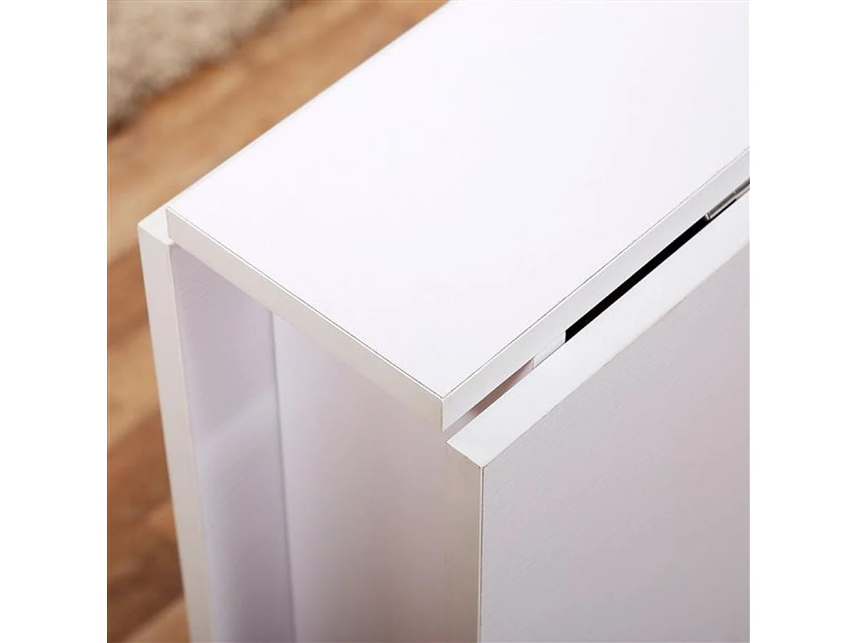 Mesa plegable con ruedas blanco y madera 120x80x73 cm HOMCOM