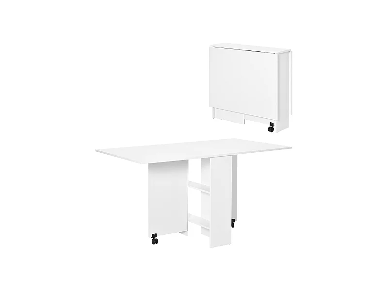 Mesa de comedor plegable blanco 75x140x74 cm HOMCOM