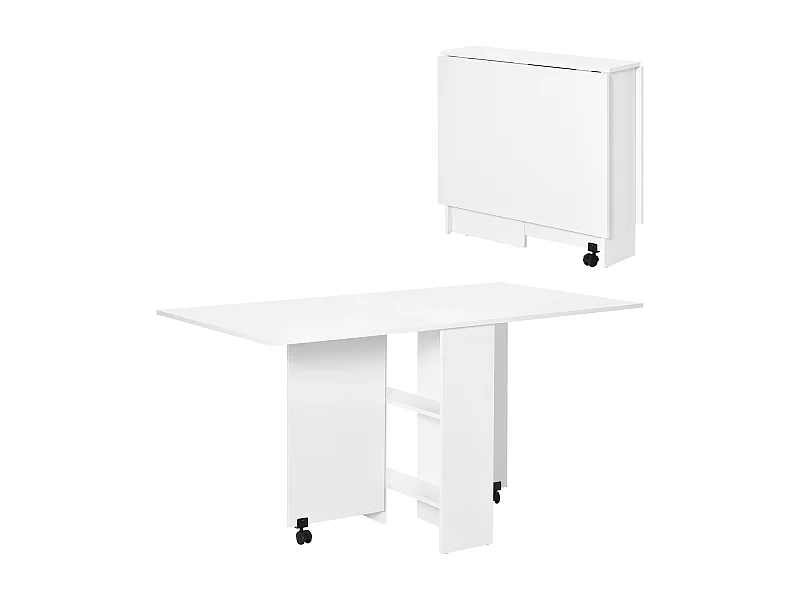 Mesa de comedor plegable blanco 75x140x74 cm HOMCOM