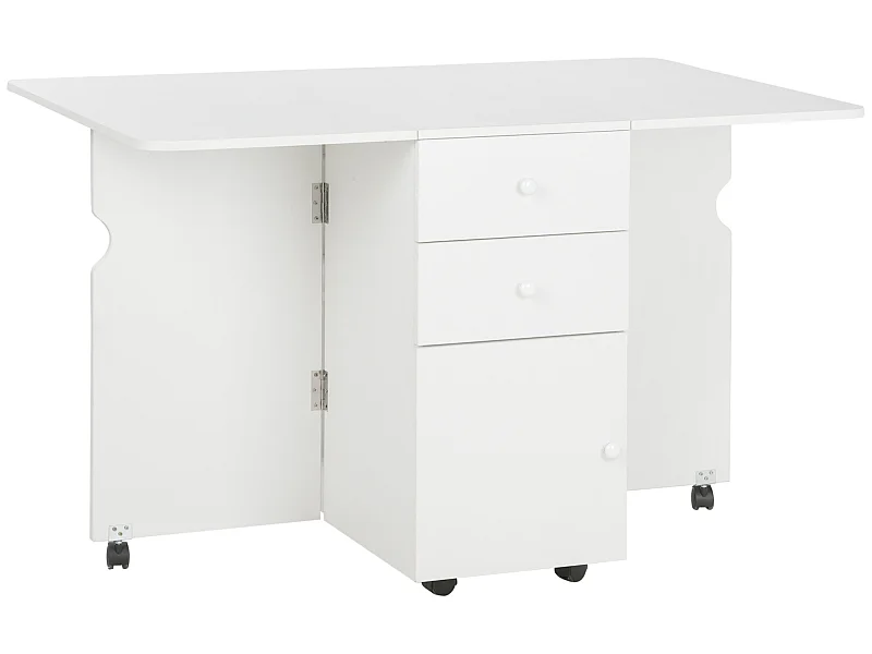 Mesa plegable cocina blanco 120x80x75 cm HOMCOM
