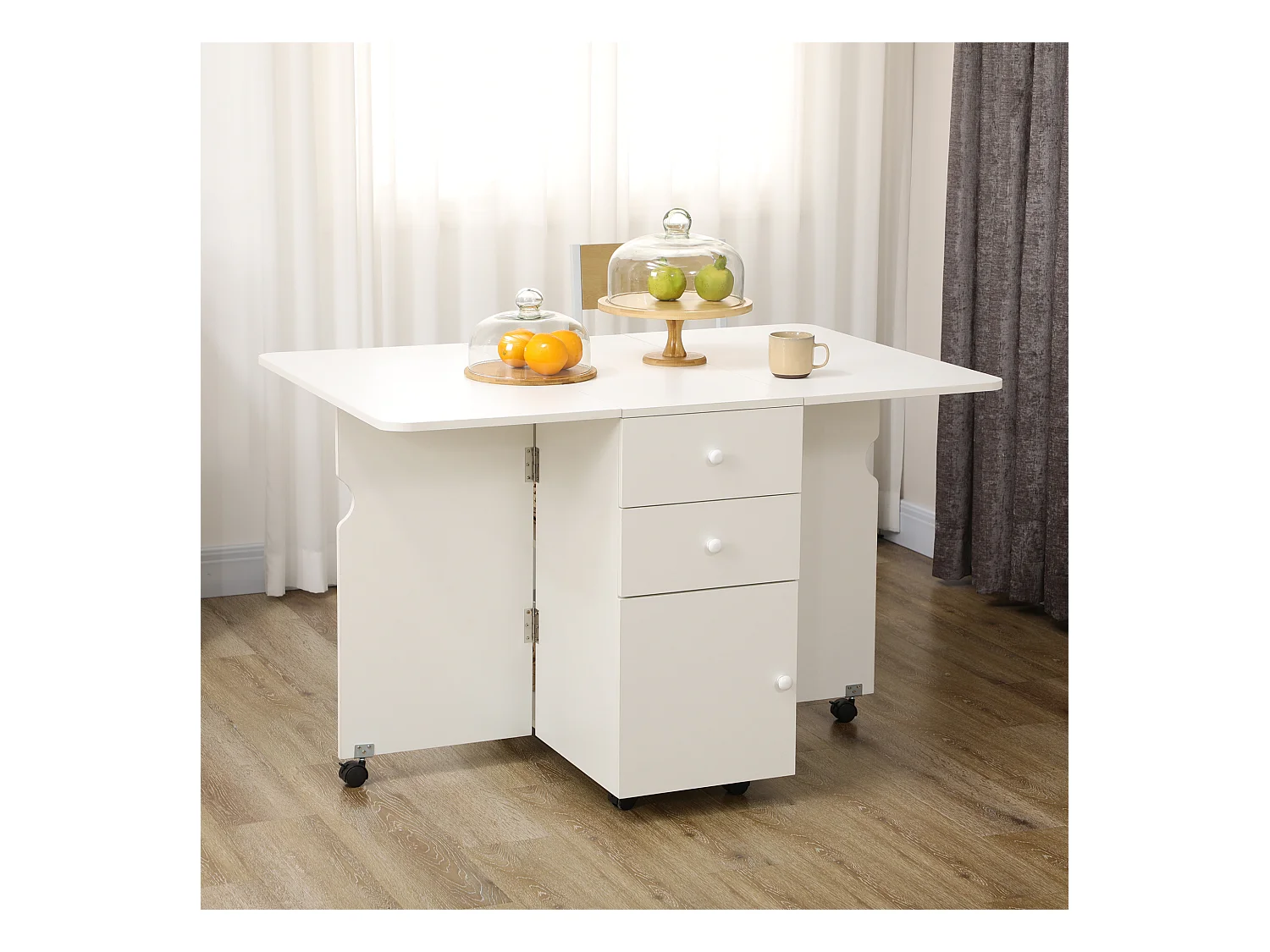 Mesa plegable cocina blanco 120x80x75 cm HOMCOM