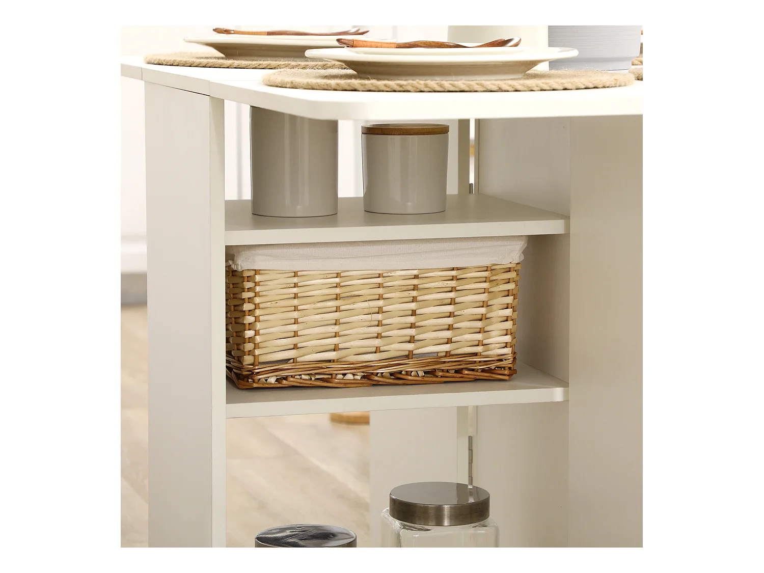 Mesa plegable cocina blanco 120x80x75 cm HOMCOM