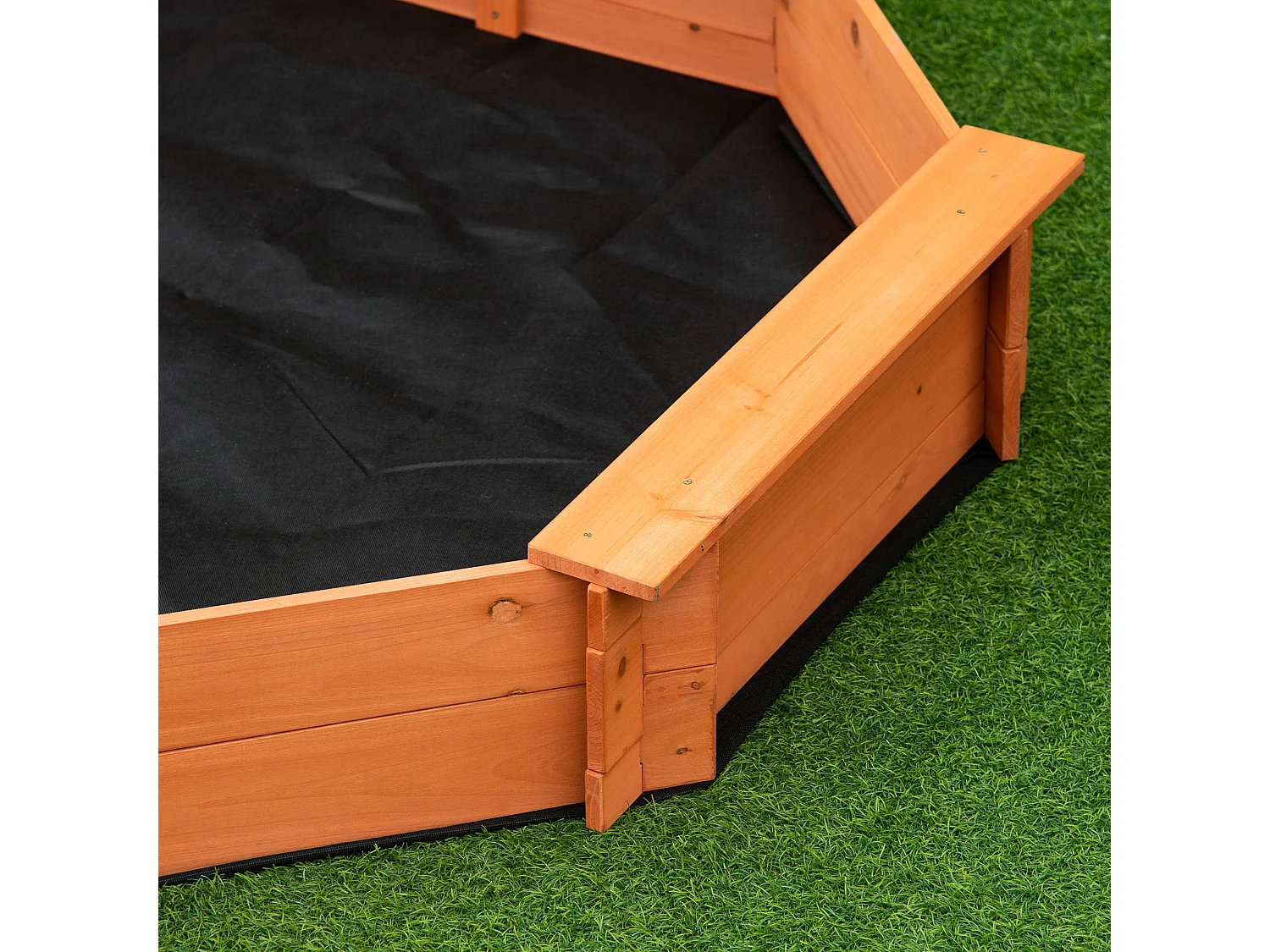 Arenero infantil rojo y azul 139.5x139.5x21.5 cm Outsunny