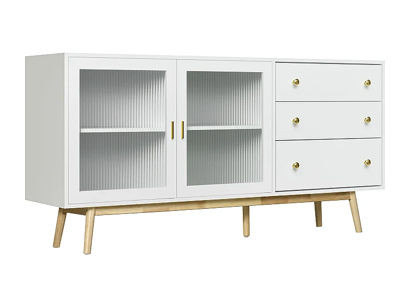 Aparador de cocina blanco 160x40x80 cm HOMCOM