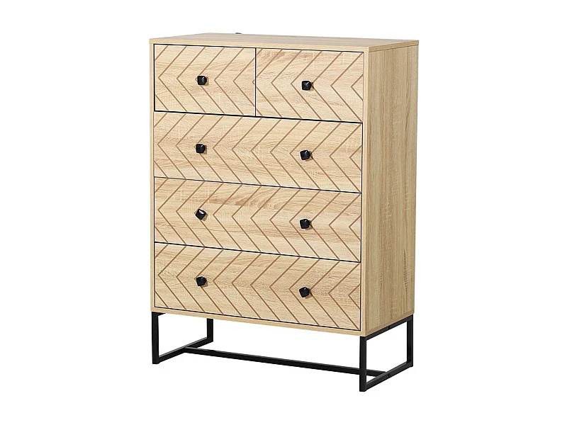 Armario auxiliar color de madera natural 80x39.5x110 cm HOMCOM