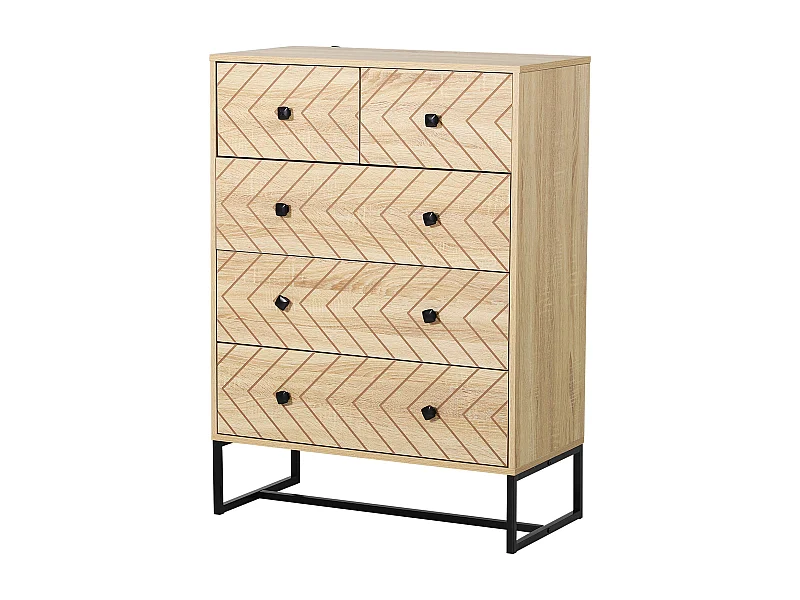 Armario auxiliar color de madera natural 80x39.5x110 cm HOMCOM