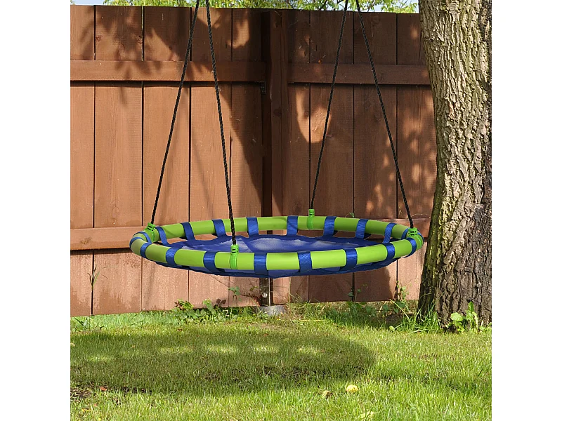 Columpio infantil azul 100x100x180 cm Outsunny