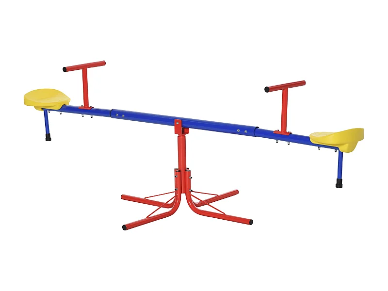 Balancín giratorio infantil multicolor 182x77x63 cm Outsunny