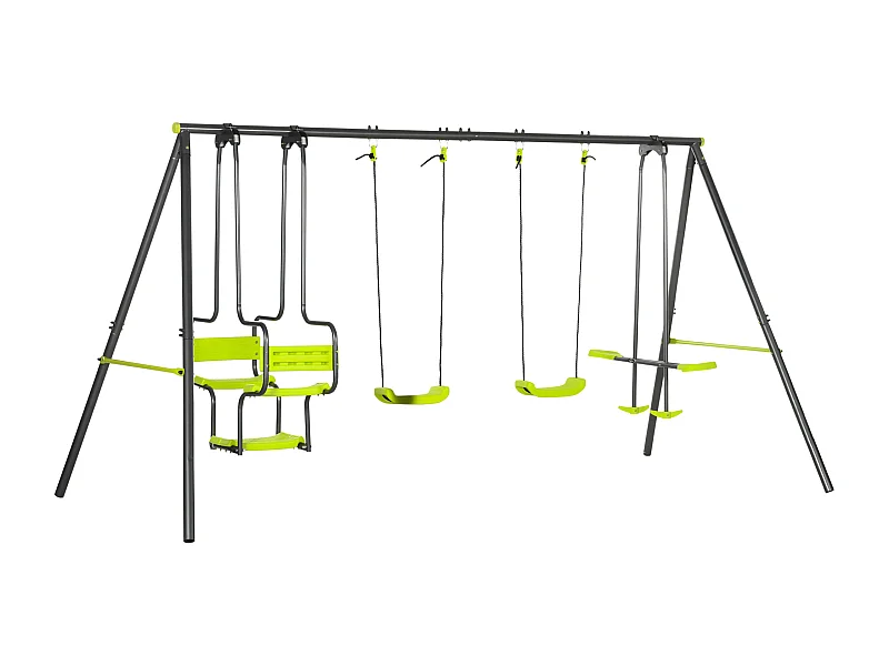 Set de columpio verde y negro 355x184x186 cm Outsunny