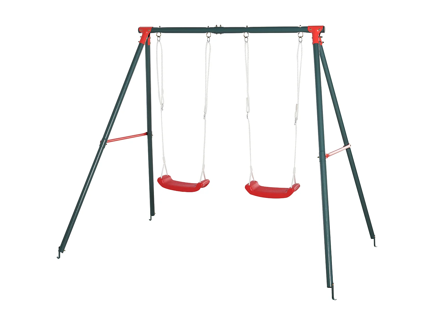 Columpio doble para niños multicolor 239x156x180 cm Outsunny