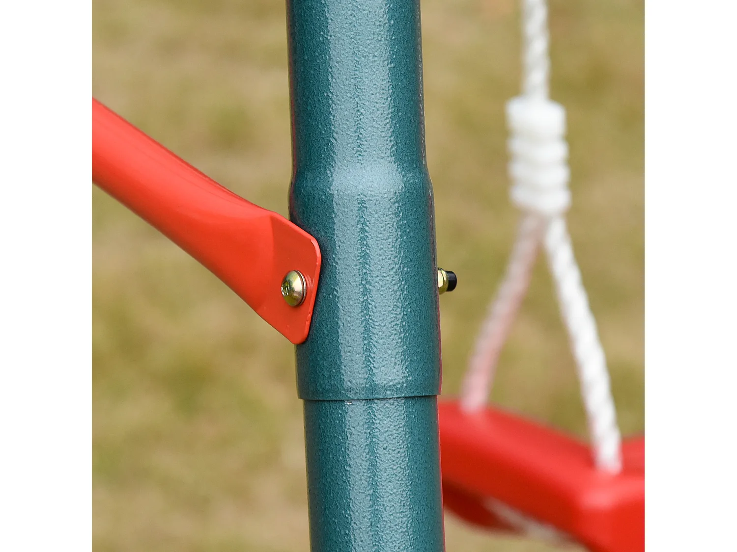 Columpio doble para niños multicolor 239x156x180 cm Outsunny