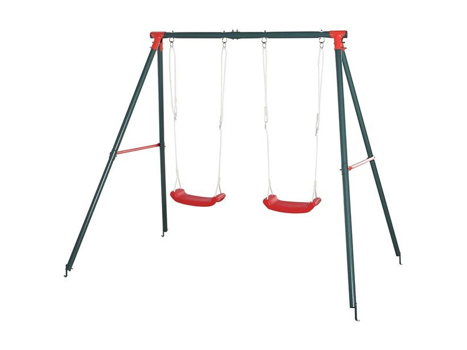 Columpio doble para niños multicolor 239x156x180 cm Outsunny