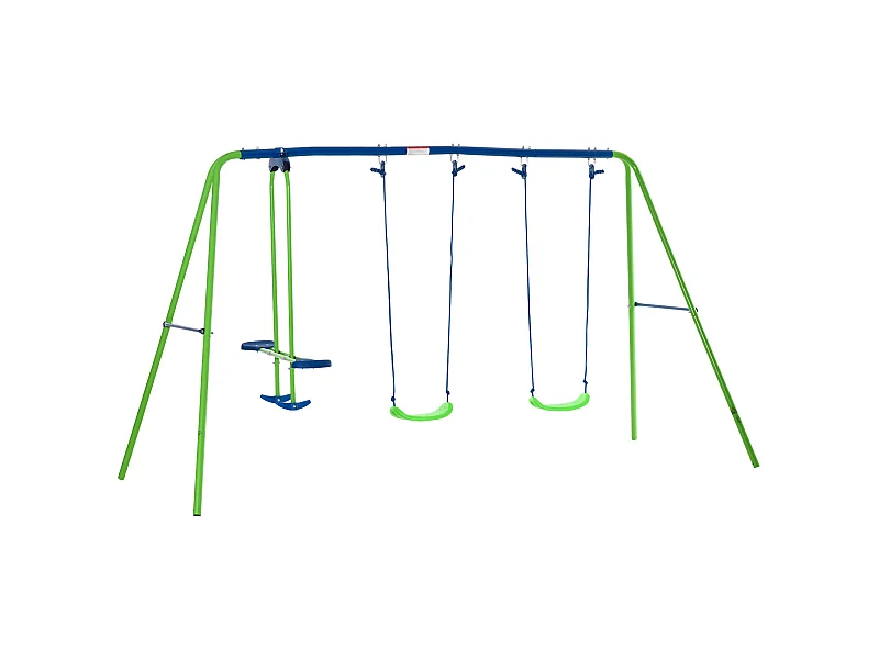 Columpio de jardín verde 280x140x178 cm Outsunny