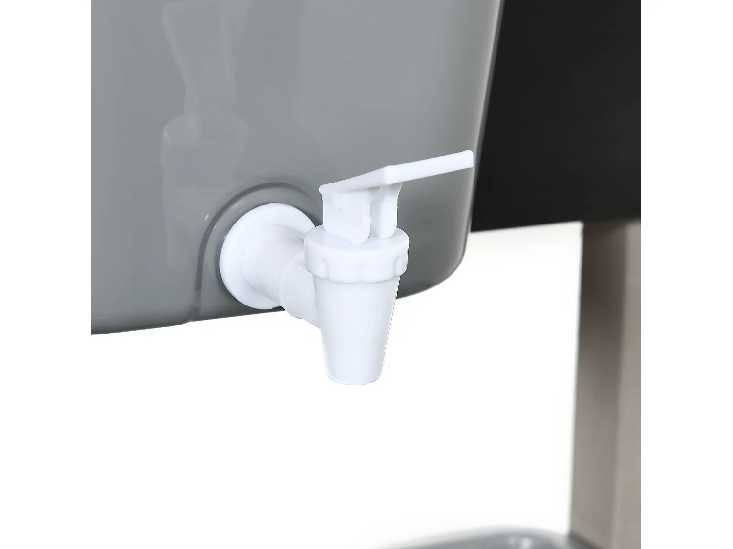 Arenero infantil gris 114x110x110 cm Outsunny