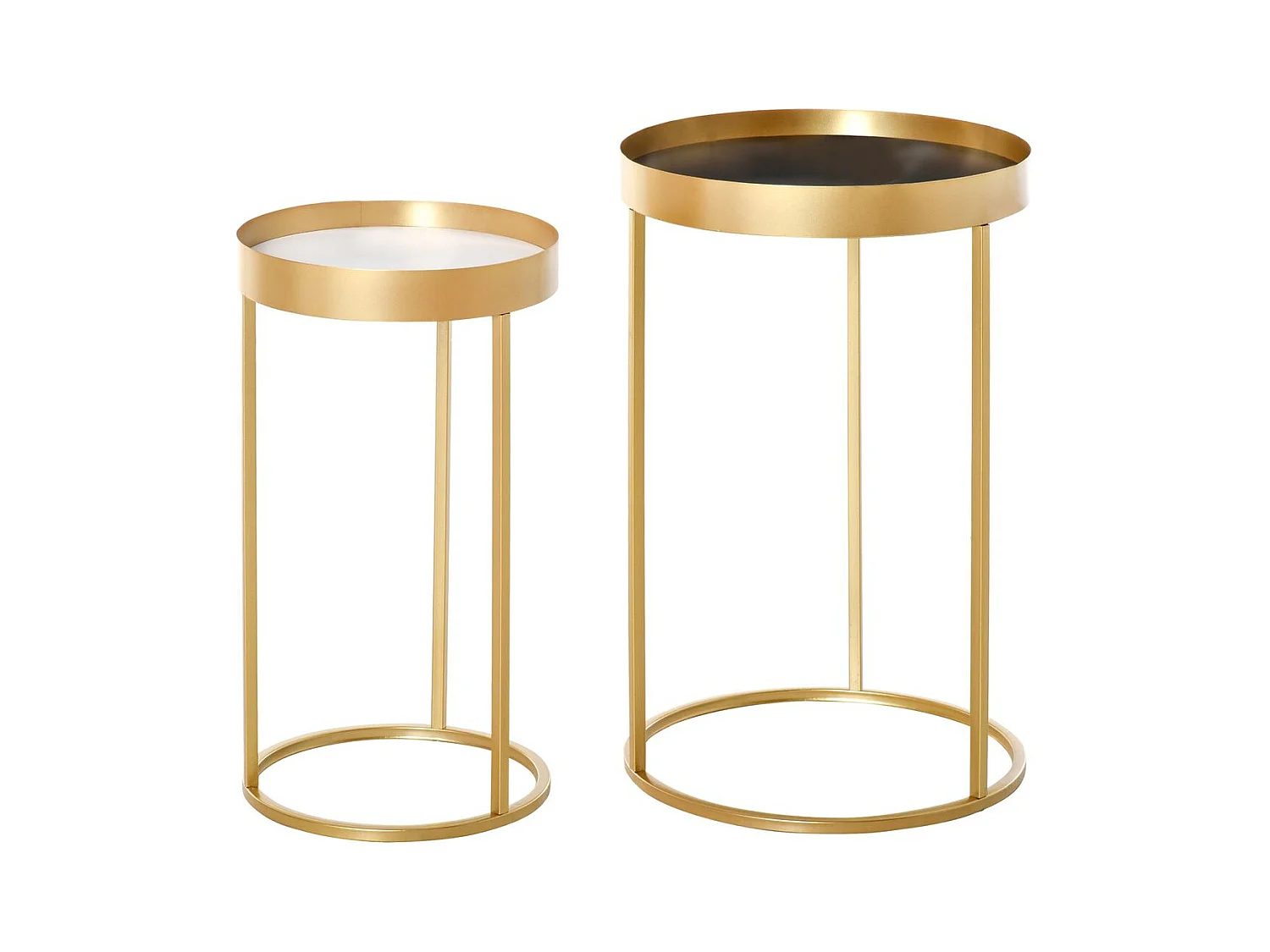 Juego de 2 mesas de café dorado 39x39x63 cm HOMCOM