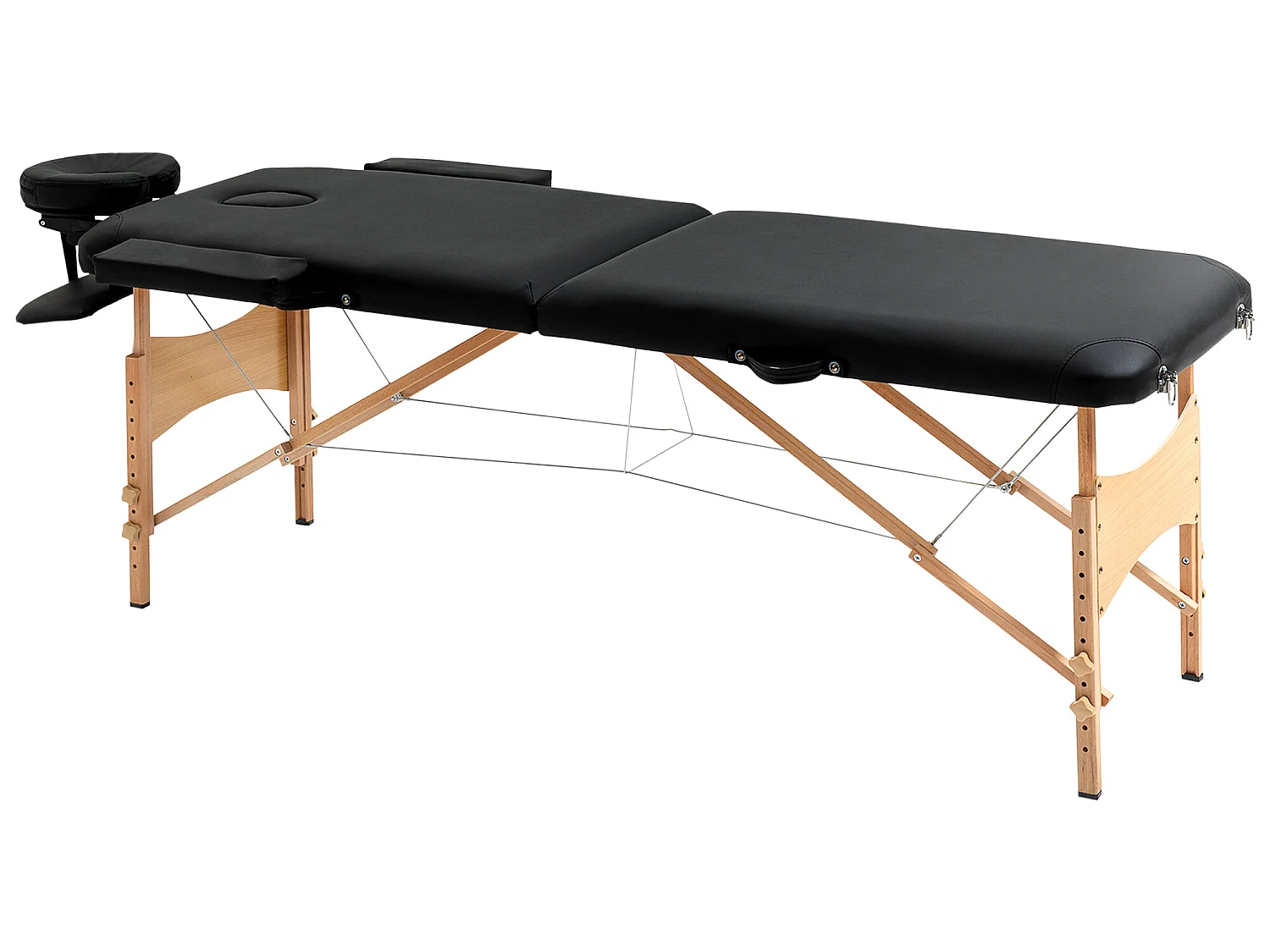 Camilla de masaje plegable negro 185x60x88 cm HOMCOM