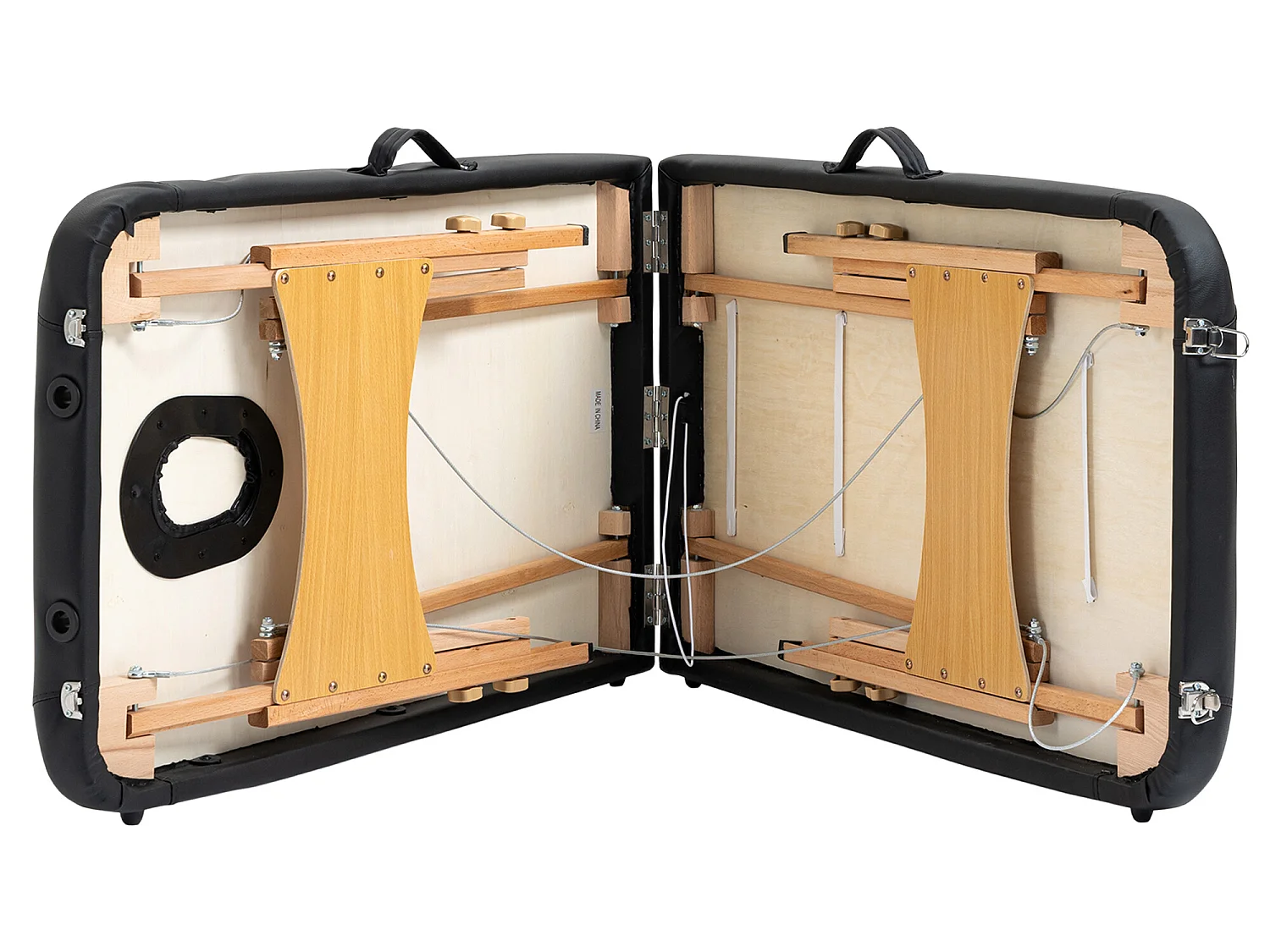 Camilla de masaje plegable negro 185x60x88 cm HOMCOM