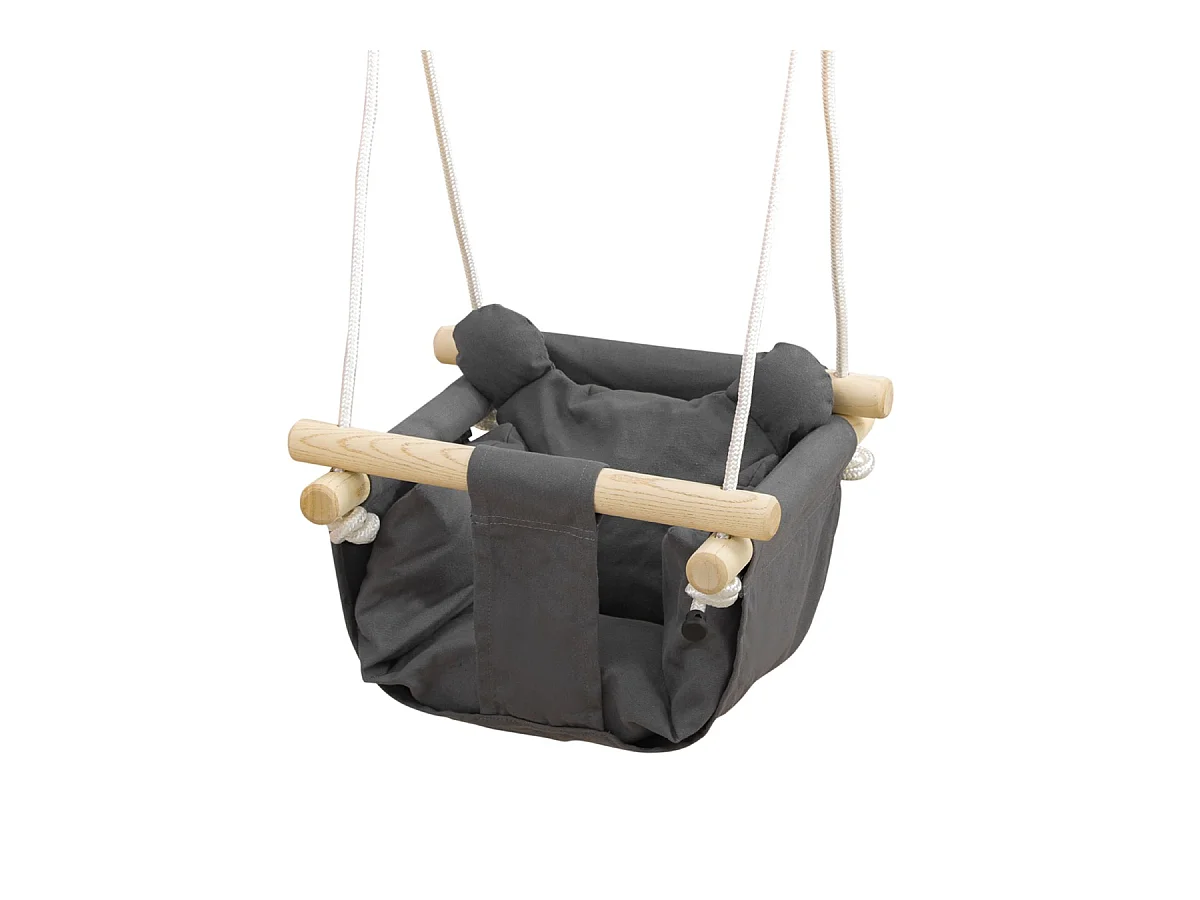 Columpio para bebé gris oscuro 40x40x180 cm AIYAPLAY