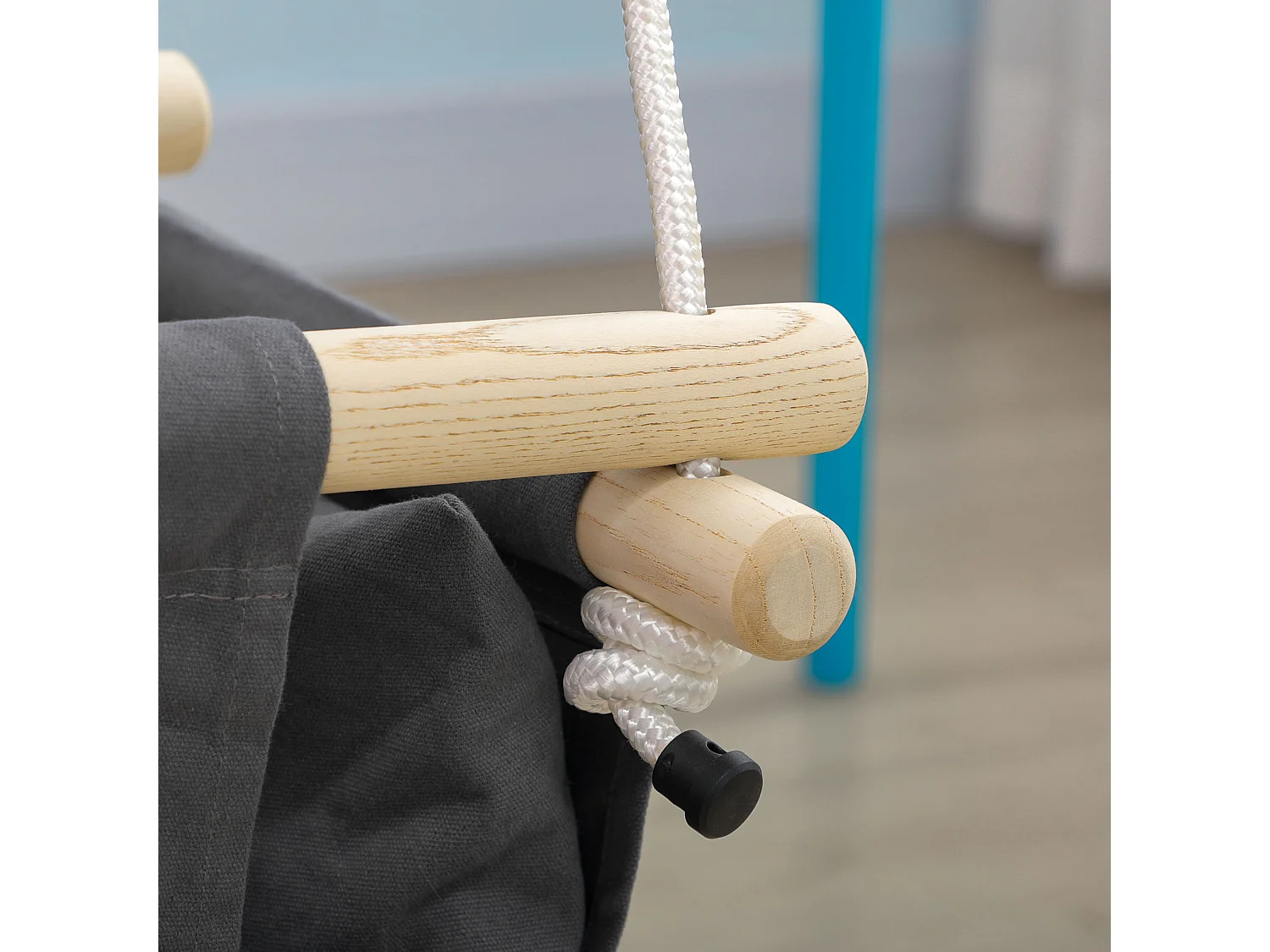 Columpio para bebé gris oscuro 40x40x180 cm AIYAPLAY