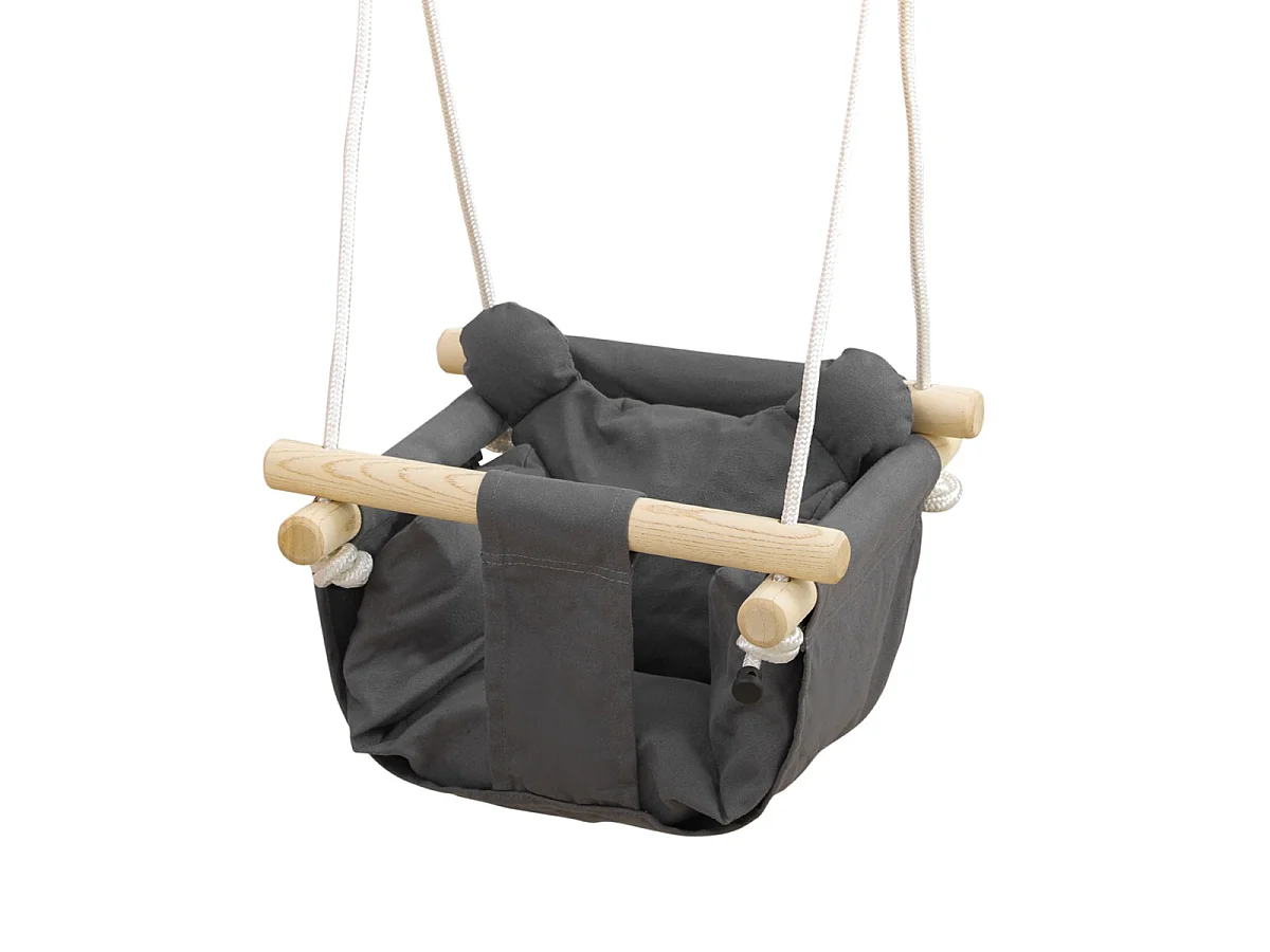Columpio para bebé gris oscuro 40x40x180 cm AIYAPLAY