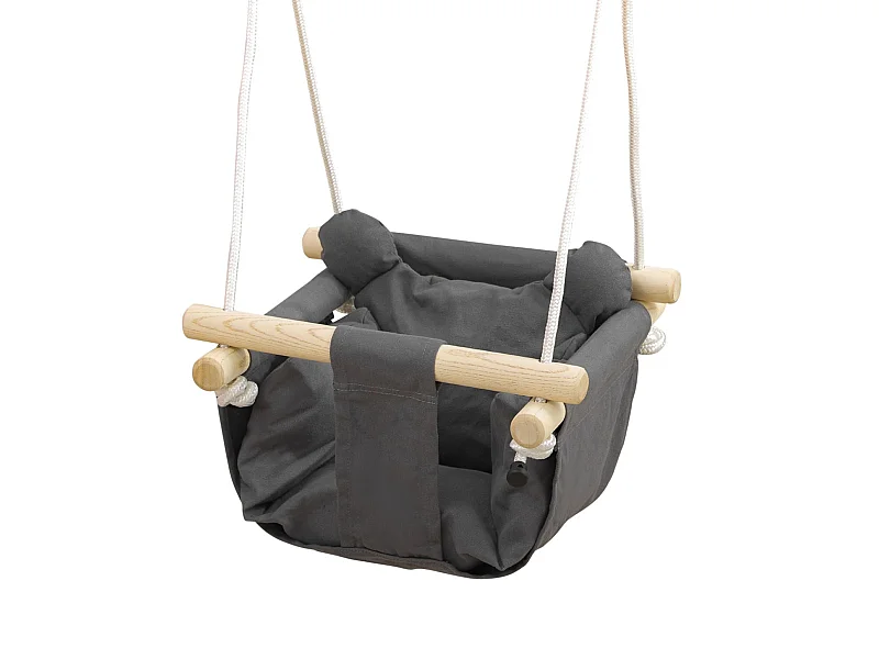 Columpio para bebé gris oscuro 40x40x180 cm AIYAPLAY