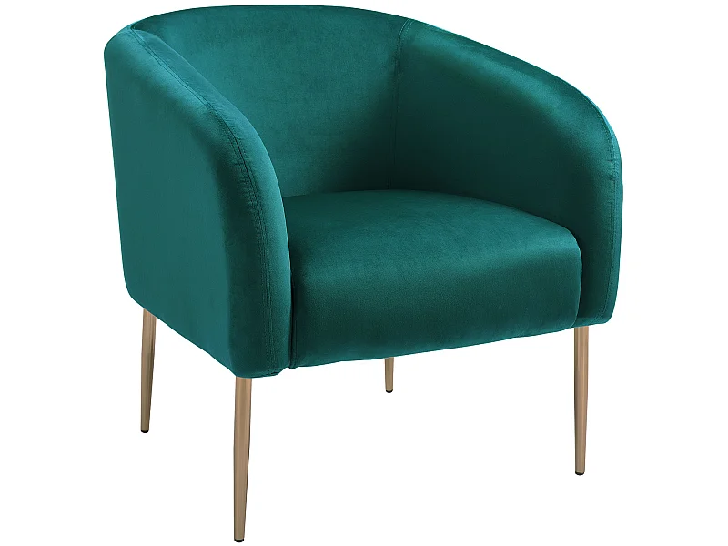 Sillón individual verde 75x74x76 cm HOMCOM