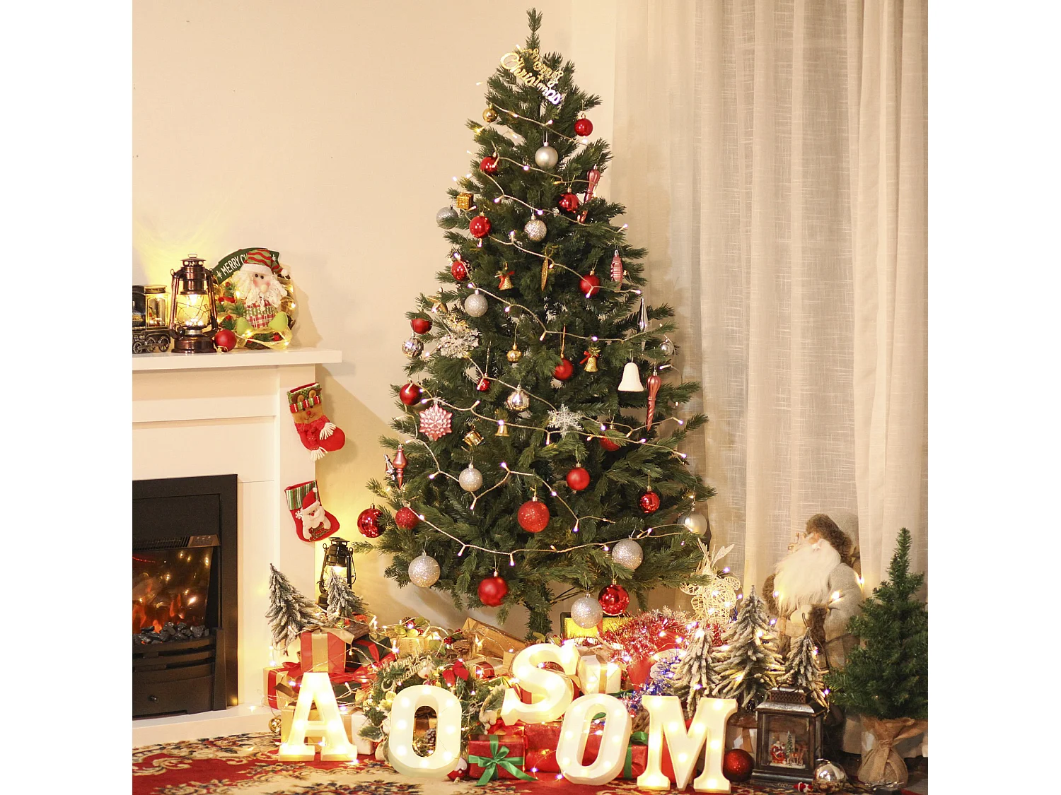 Árbol de navidad verde ø90x180 cm HOMCOM