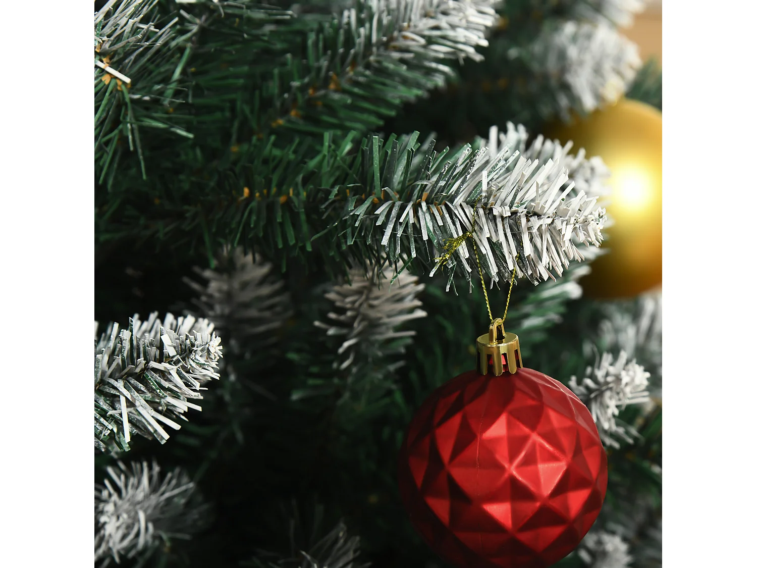 Árbol de navidad artificial verde 130x130x210 cm HOMCOM