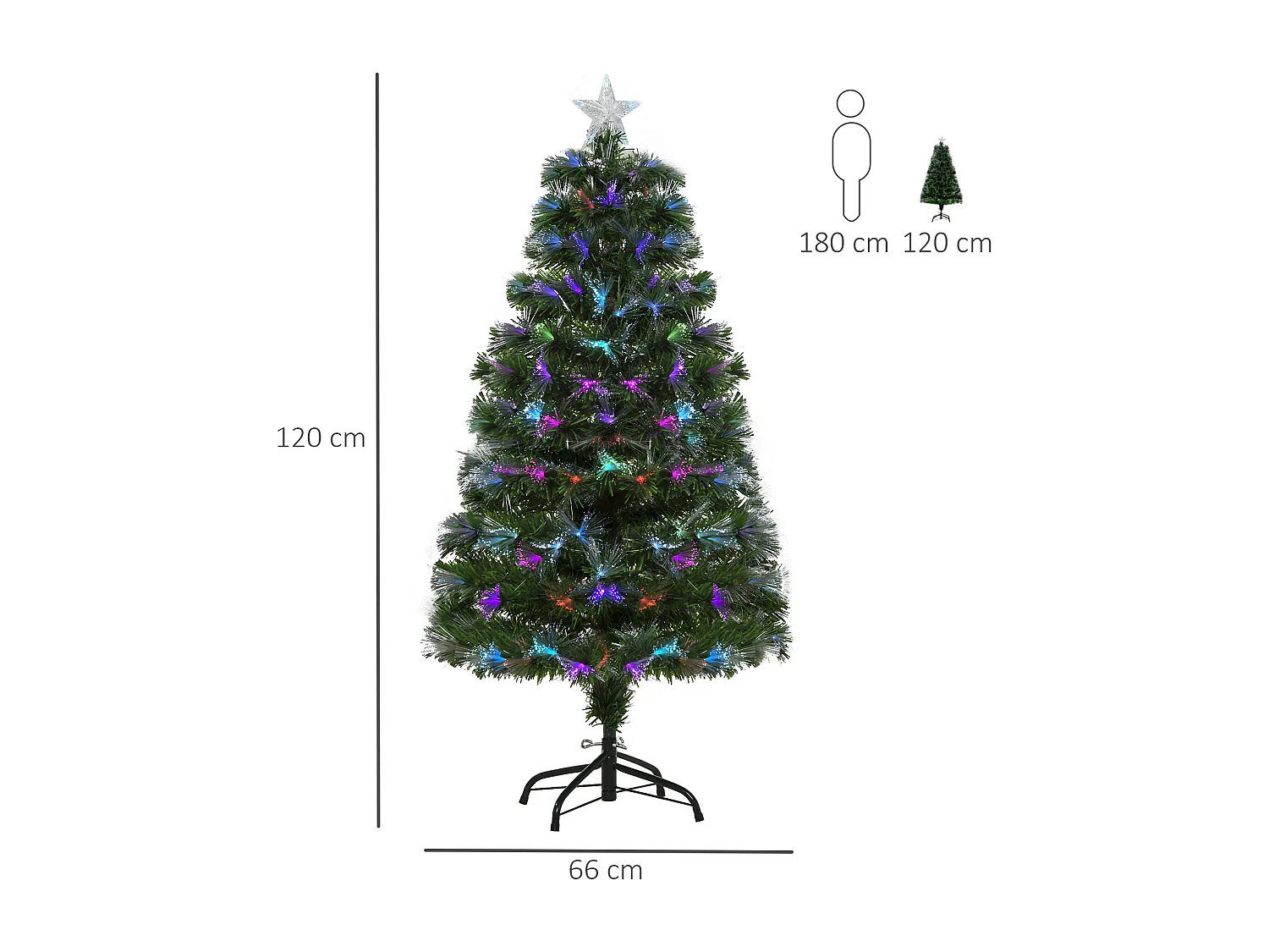 Árbol de navidad verde ø66x120 cm HOMCOM